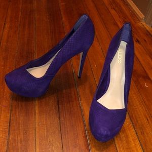 Aldo Purple Velvet Heels